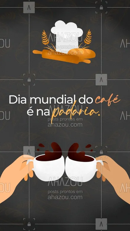 posts, legendas e frases de padaria para whatsapp, instagram e facebook: Venha tomar seu café da manhã conosco e comemorar o dia mundial do café com estilo. Nossa padaria está com preço promocional para a data festiva, por apenas (R$ XXX), você toma café da manhã completo. Venha e não fique de fora dessa. (inserir número)
 #cafedamanha  #padaria #ahazoutaste  #panificadora  #padariaartesanal  #pãoquentinho 