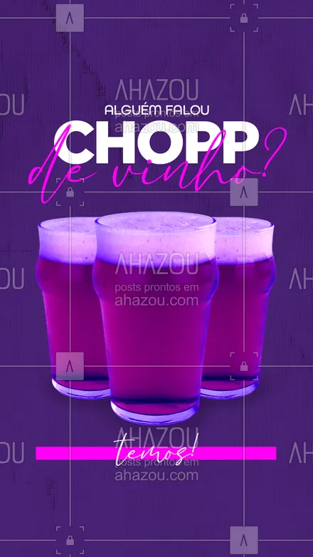posts, legendas e frases de bares para whatsapp, instagram e facebook: Uma combinação perfeita de sabores. Venha experimentar. 😋🍷 #choppdevinho #chopp #vinho #ahazoutaste #bar #drinks #pub 