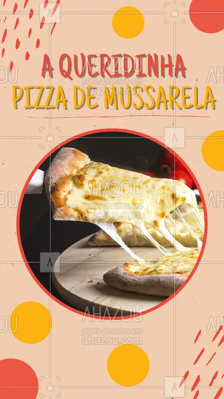 posts, legendas e frases de pizzaria para whatsapp, instagram e facebook: Recheada com muito queijo a pizza de mussarela é uma queridinha para os nossos clientes, não tem quem não goste! Afinal tudo com queijo é delicioso né? Aposto que deu vontade, vem fazer o seu pedido ? #ahazoutaste #pizzaria #pizza #pizzalife #queijo #mussarela #pizzademussarela