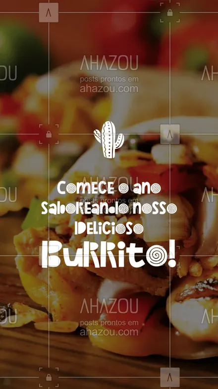 posts, legendas e frases de cozinha mexicana para whatsapp, instagram e facebook: Quer melhor jeito de começar o ano?! Vem pra cá se deliciar com nossos burritos ? 

#CozinhaMexicana #burritos #tasty #ahazoutaste  #comidamexicana #vivamexico #texmex 
