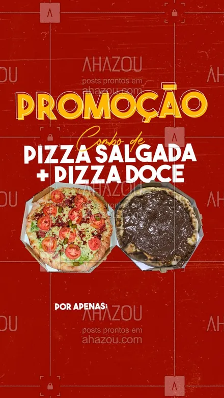 posts, legendas e frases de pizzaria para whatsapp, instagram e facebook: Nada como uma pizza doce para fechar com chave de ouro a noitada de pizzas. 🍕 #ahazoutaste #pizza #pizzalife #pizzalovers #pizzaria #promoções #combosdepizza