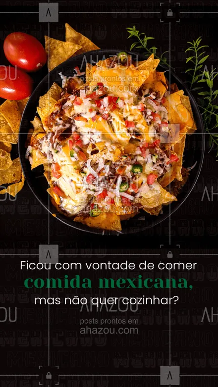 posts, legendas e frases de cozinha mexicana para whatsapp, instagram e facebook: Então não perca nosso rodízio mexicano 😋 e aproveite nossos deliciosos pratos típicos: guacamole, tortilla, burritos, nachos, tacos, chilli e muito mais 🌮🥑🌯. Estamos esperando sua visita! #comidamexicana #ahazoutaste #cozinhamexicana #vivamexico #texmex #nachos