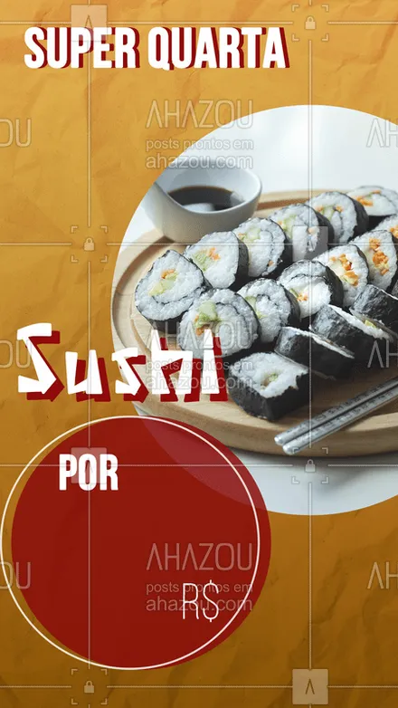posts, legendas e frases de cozinha japonesa para whatsapp, instagram e facebook: É isso mesmo, Sushi  por apenas:[], peça já o seu!!! ??? #ahazoufood #sushi