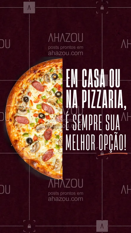 posts, legendas e frases de pizzaria para whatsapp, instagram e facebook: Pizza é a comida que nunca falha. Seja aí ou seja aqui, ela sempre é a melhor pedida! 🥰🍕
#ahazoutaste #pizza  #pizzalovers  #pizzalife  #pizzaria 