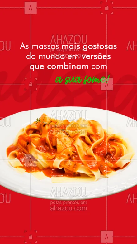 posts, legendas e frases de cozinha italiana para whatsapp, instagram e facebook: Venha conferir as nossas deliciosas massas! 🍝
#massas #comidaitaliana #ahazoutaste #cozinhaitaliana #italianfood #italy #ahazoutaste 