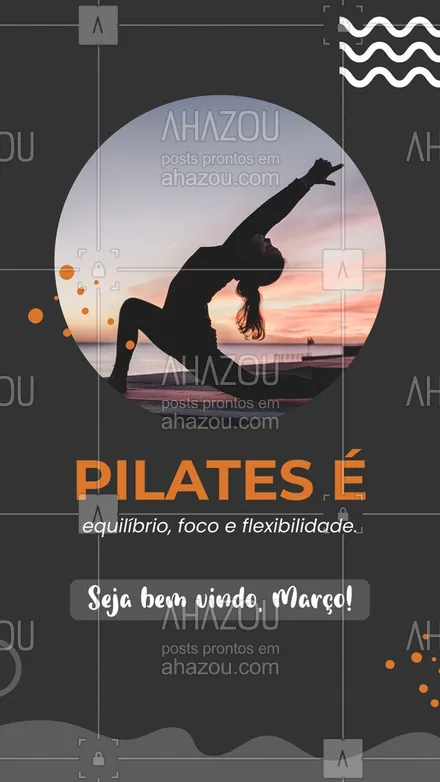 posts, legendas e frases de pilates para whatsapp, instagram e facebook: Seu corpo é seu maior tesouro. Cuide dele, pratique pilates. #AhazouSaude #pilatesbody #pilates #fitness #workout #pilateslovers #AhazouSaude 