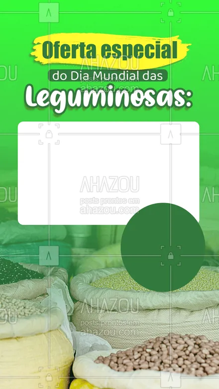 posts, legendas e frases de hortifruti para whatsapp, instagram e facebook: Promoção válida apenas hoje, dia 10 de fevereiro, para celebrar o Dia Mundial das Leguminosas. Corre pra não perder! #diamundialdasleguminosas #leguminosas #nutrientes #ahazoutaste #promocao #hortifruti #alimentacaosaudavel #vidasaudavel