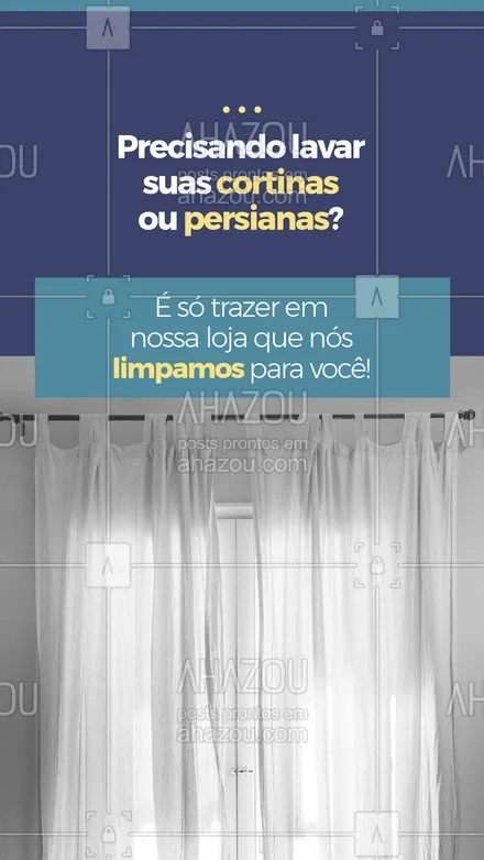 posts, legendas e frases de lavanderia para whatsapp, instagram e facebook: Não lave sua cortina em casa, traga para quem entende do assunto! #AhazouServiços #lavanderia  #roupalimpa #limpezadecortina
