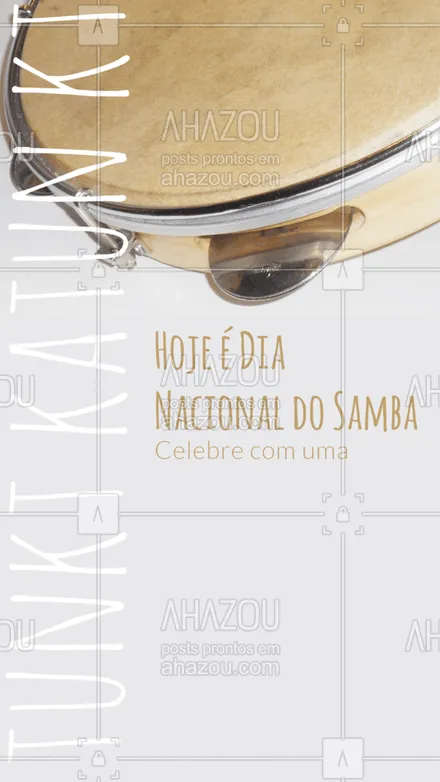 posts, legendas e frases de bares, marmitas, à la carte & self service, comidas variadas para whatsapp, instagram e facebook: Quem mais vai celebrar essa data com (inserir prato/bebida)? ☎️ Pedidos: (inserir contato)

#AhazouTaste #Gastronomia #ComidaBrasileira #DiaDoSamba #Samba 
