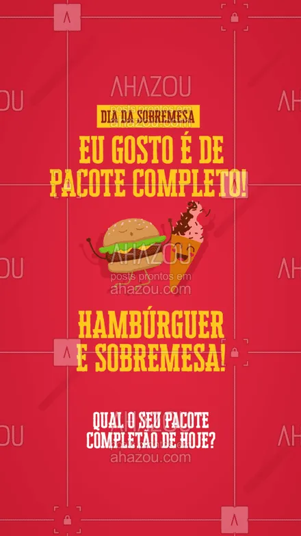 posts, legendas e frases de hamburguer para whatsapp, instagram e facebook: Chama no combo! 🍔🍟🍦

#ahazoutaste #hamburgueriaartesanal  #hamburgueria  #burgerlovers  #artesanal  #burger 
#sobremesa #diadasobremesa #convite