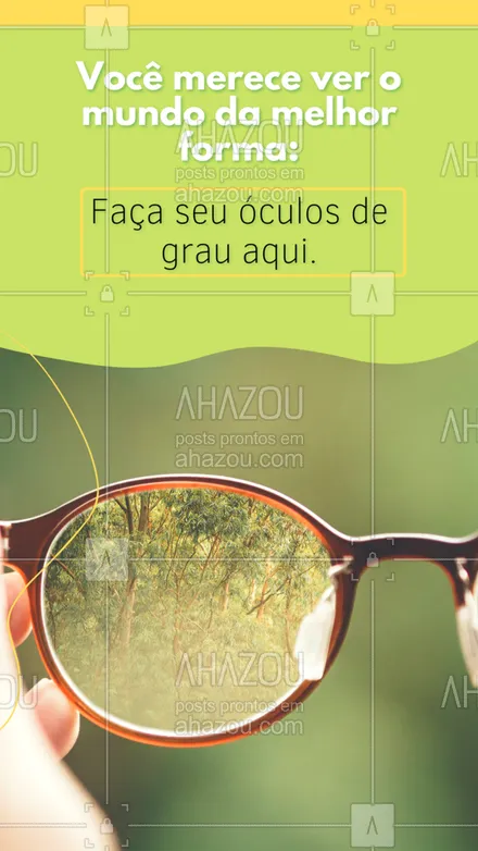 posts, legendas e frases de óticas  para whatsapp, instagram e facebook: 😉 Seus olhos pedem o melhor! Aqui você encontra estilo e qualidade. Vamos fazer seus óculos novos? #AhazouÓticas #lentesdecontato  #oculos  #oculosdegrau  #oculosdesol  #otica  #oticas #convite #modelos #opções