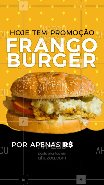 posts, legendas e frases de hamburguer para whatsapp, instagram e facebook: Começou a época de promoções. A promoção de hoje é Frango Burger por apenas R$......
Aproveite ! Peça agora
#ahazoutaste #burger #promocao #comer #instafood