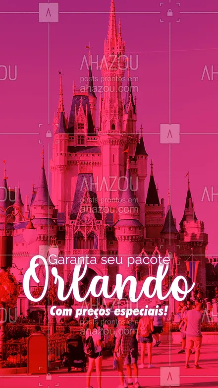 posts, legendas e frases de agências & agentes de viagem para whatsapp, instagram e facebook: Temos pacotes para Orlando a partir de R$XXXX ou 10x de XXXX reais! Entre em contato e saiba mais!
#Disney #AhazouTravel #PacotesDeViagem