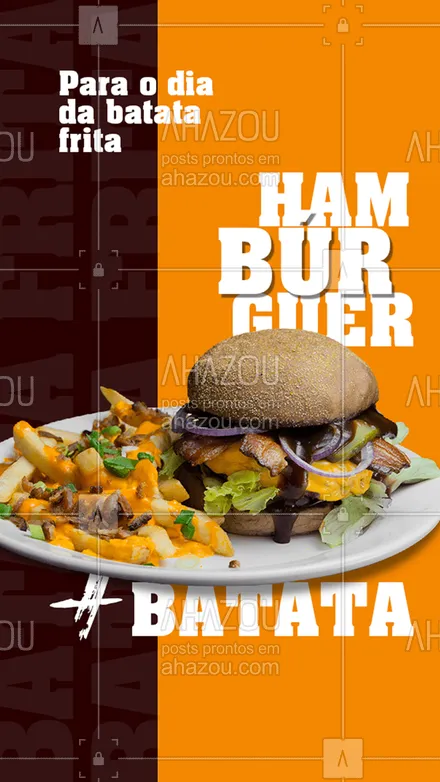 posts, legendas e frases de hamburguer para whatsapp, instagram e facebook: Dia 30 de maio, dia da batata frita. Aproveite e não fique de fora dessa comemoração e venha saborear nossas deliciosas batatas frita, acompanhadas de um delicioso hambúrguer. Você vai se apaixonar. (inserir número)
 #artesanal  #burger #ahazoutaste #burgerlovers  #hamburgueria  #hamburgueriaartesanal 