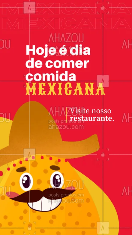 posts, legendas e frases de cozinha mexicana para whatsapp, instagram e facebook: Quando o assunto é comida mexicana, nós entendemos do assunto. Não perca tempo e visite nosso restaurante. 🌮 #ahazoutaste #comidamexicana  #cozinhamexicana  #nachos  #vivamexico #cardapiomexicano
