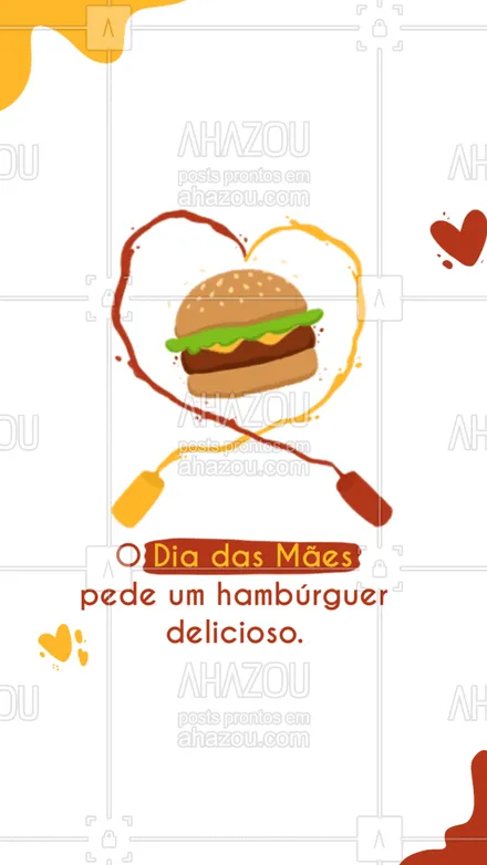 posts, legendas e frases de hamburguer para whatsapp, instagram e facebook: Nada como se deliciar comendo um hambúrguer com a sua mãe para comemorarem o Dia das Mães. Venham experimentar nossas diversas opções ou liguem e façam o pedido, certeza que irão amar (inserir número). 

#burgerlovers  #hamburgueria  #hamburgueriaartesanal #ahazoutaste #burger  #artesanal #diadasmães #convite