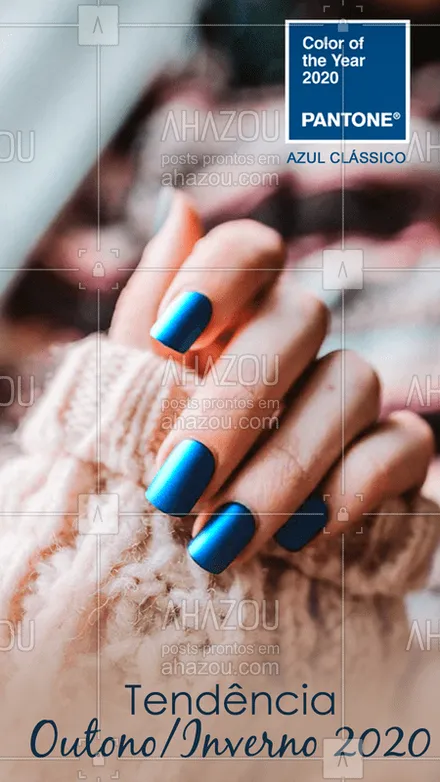 posts, legendas e frases de manicure & pedicure para whatsapp, instagram e facebook: Eleita a cor do ano pela @pantone, o Azul Clássico segue como queridinha também no nosso universo, o dos esmaltes.? Sem contar que fica linda completamente azul, ou então como uma solitária junto a um nude mais acinzentado. ? Quem aí também ama esse tom de azul e aposta nele para as unhas também? 

#UnhasAzul #ClassicBlue #AzulClassico #Manicure #UnhasPerfeitas #TendenciasUnhas #Tendencia #OutonoInverno2020 #Unhas #Ahazou #AhazouBeauty