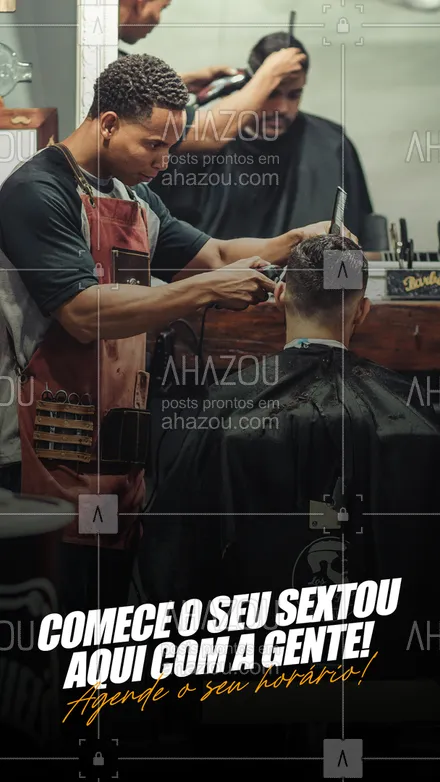 posts, legendas e frases de barbearia para whatsapp, instagram e facebook: Comece o seu sextou dando aquele tapa no visual e ainda por cima tomando um cervejinha gelada! Esse é o melhor jeito de começar o seu sextou! Agende agora mesmo o seu horário. #AhazouBeauty #barba #barbearia #cuidadoscomabarba #barbeiro #barbeiromoderno #barbeirosbrasil #barber #barberLife #barberShop #barbershop #brasilbarbers