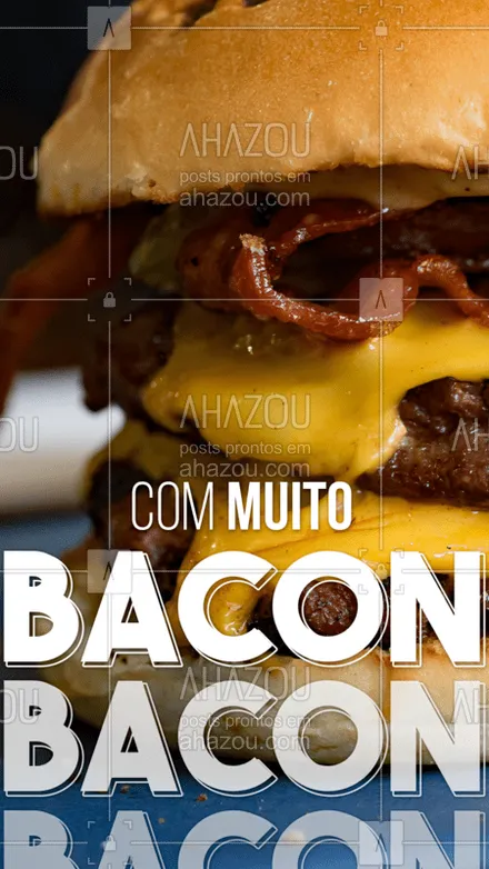 posts, legendas e frases de hamburguer para whatsapp, instagram e facebook:  Já experimentou o nosso Xbacon? Venha conhecer um hambúrguer com muito queijo, muito bacon suculento e delicioso do jeito que você gosta, peça já o seu pelo delivery! #ahazoutaste  #hamburgueria #burger #bacon