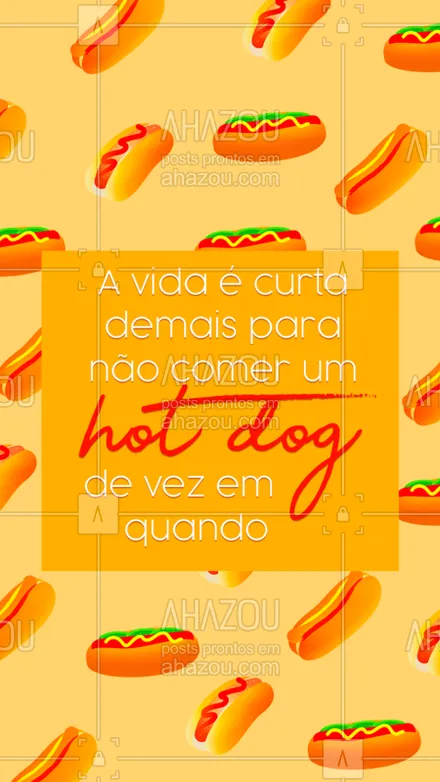 posts, legendas e frases de comidas variadas para whatsapp, instagram e facebook: Vem comer um hot dog! ??? #hotdog #cachorroquente #ahazou #gastro #bandbeauty