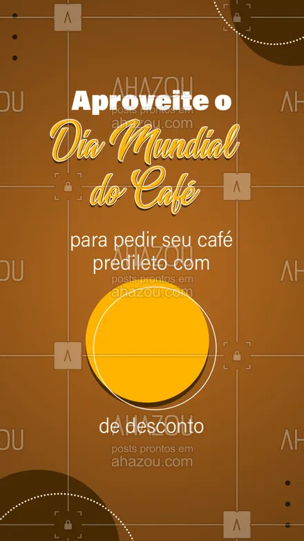posts, legendas e frases de cafés para whatsapp, instagram e facebook: Não há jeito melhor de comemorar o Dia Mundial do Café do que pedindo o seu favorito! ☕ Aproveite nossa promoção. #diamundialdocafe #coffee #cafeteria #ahazoutaste #café #coffeelife #barista