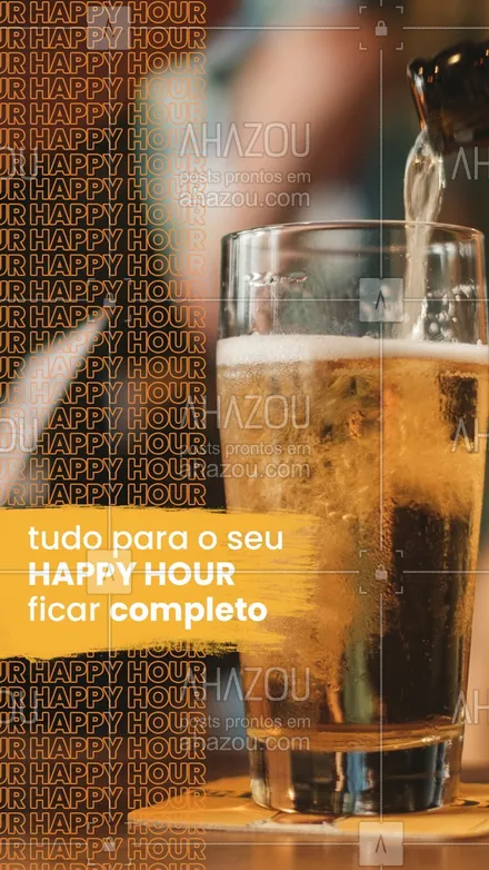 posts, legendas e frases de bares para whatsapp, instagram e facebook: Pensando em realizar aquele happy hour? ? A gente te ajuda a deixar ele completo! ? Entre em contato conosco ? (inserir telefone) #bebidas #drinks #ahazoutaste #bar #pub #cocktails
