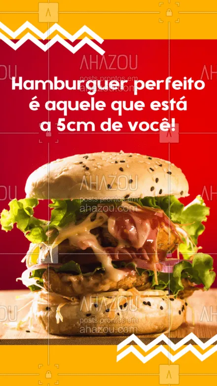 posts, legendas e frases de hamburguer para whatsapp, instagram e facebook: Mais perfeito, impossível! ? #hamburguer #ahazoutaste #engracado