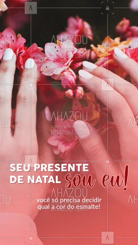 posts, legendas e frases de manicure & pedicure para whatsapp, instagram e facebook: Promoção de Natal! Aquele precinho especial pra você arrasar na ceia! Agende seu horário!
#unhas #ahazou #natal