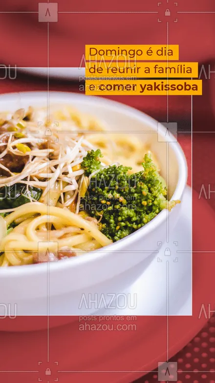 posts, legendas e frases de cozinha japonesa para whatsapp, instagram e facebook: Domingo é um dia especial e pede comida gostosa com a família! Estamos esperando vocês <3 #ahazoutaste #pastalovers