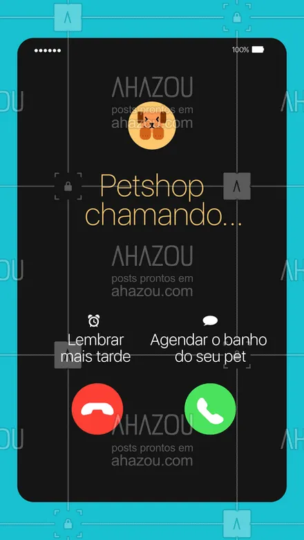posts, legendas e frases de petshop para whatsapp, instagram e facebook: Alô, tem alguém te ligando! Tá na hora de fazer seu pedido ? #petshop #ahazoupet #pets
