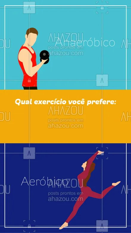 posts, legendas e frases de personal trainer para whatsapp, instagram e facebook: Qual exercício você prefere: Aeróbico ou Anaeróbico?