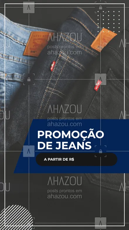 posts, legendas e frases de moda feminina, moda masculina para whatsapp, instagram e facebook: Precisando dar uma renovada no seu guarda roupas?  Aproveite a nossa promoção de jeans
#ahazou #moda #jeans #jeansmasculino #jeansfeminino #modabrasil 