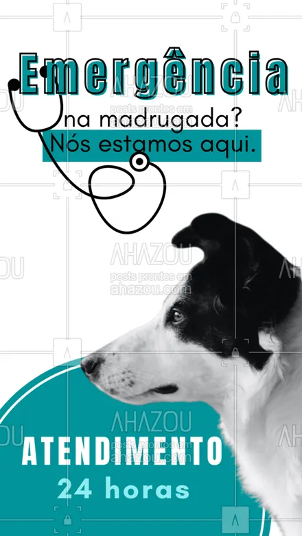 posts, legendas e frases de veterinário para whatsapp, instagram e facebook: Em caso de emergência não deixe seu pet sem assistência! ? #clinicaveterinaria #veterinaria #AhazouPet  #atendimento #pets