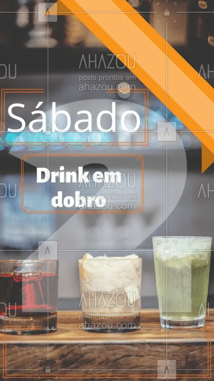posts, legendas e frases de bares para whatsapp, instagram e facebook: Traga os amigos e venha aproveitar essa promoção exclusiva de Sábado! #drink #bebida #bar #ahazoualimentaçao #drinks #happyhour #sabado