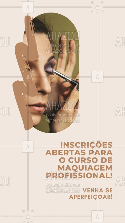 posts, legendas e frases de maquiagem para whatsapp, instagram e facebook:  É apaixonada por maquiagem? Venha aprender as técnicas mais aplicadas atualmente no mercado nesse curso profissional!
#AhazouBeauty #cursomake  #muabrazil #maquiagem #maquiadora