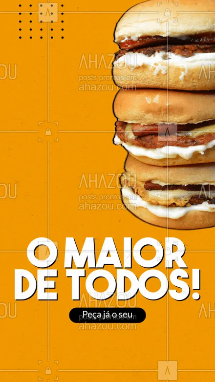 posts, legendas e frases de hamburguer para whatsapp, instagram e facebook: Bateu a fome? Pede um Monster Burger! #burger #hamburguer #ahazoutaste #hamburgueriaartesanal #hamburgueria #burger #burgerlovers 