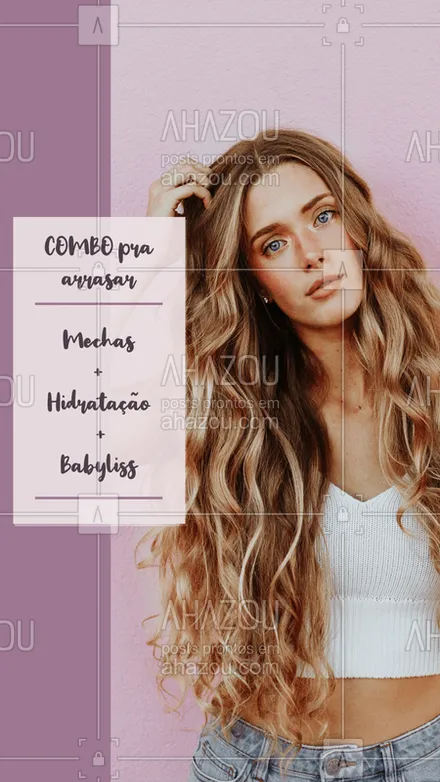 posts, legendas e frases de cabelo para whatsapp, instagram e facebook: Aproveite esse combo promocional e arrase! #cabelo #ahazou #cabeleireiro #mechas #hidratacao #babyliss