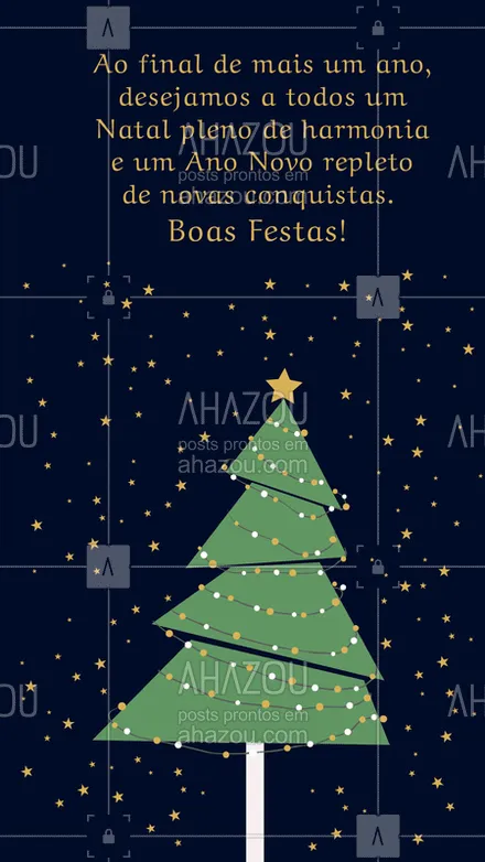 posts, legendas e frases de posts para todos para whatsapp, instagram e facebook: Feliz Natal e Boas Festas! #feliznatal #ahazou #felizanonovo #boasfestas