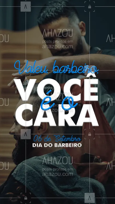 posts, legendas e frases de barbearia para whatsapp, instagram e facebook: Mais do que barbeiros, verdadeiros heróis que salvam o seu visual! 😉👊
#diadobarbeiro #barbeiro #AhazouBeauty  #barbeirosbrasil #barberShop #barbearia