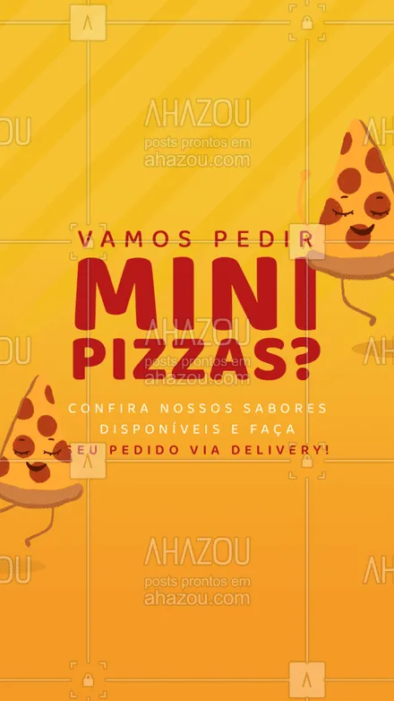 posts, legendas e frases de pizzaria para whatsapp, instagram e facebook: Hoje o dia bem que pede uma mini pizza, vai. Escolha o seu sabor predileto e faça o seu pedido! 😋🍕
#minipizza #pizzabrotinho #ahazoutaste #pizza  #pizzalife  #pizzalovers  #pizzaria 