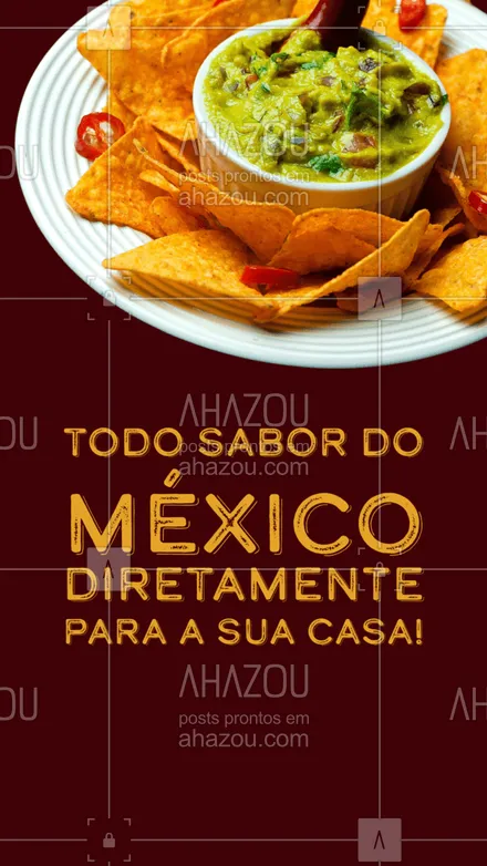 posts, legendas e frases de cozinha mexicana para whatsapp, instagram e facebook: Se a fome bater não pense duas vezes! Entre em contato e faça o seu pedido! #comidamexicana #cozinhamexicana #ahazoutaste #vivamexico #texmex #nachos