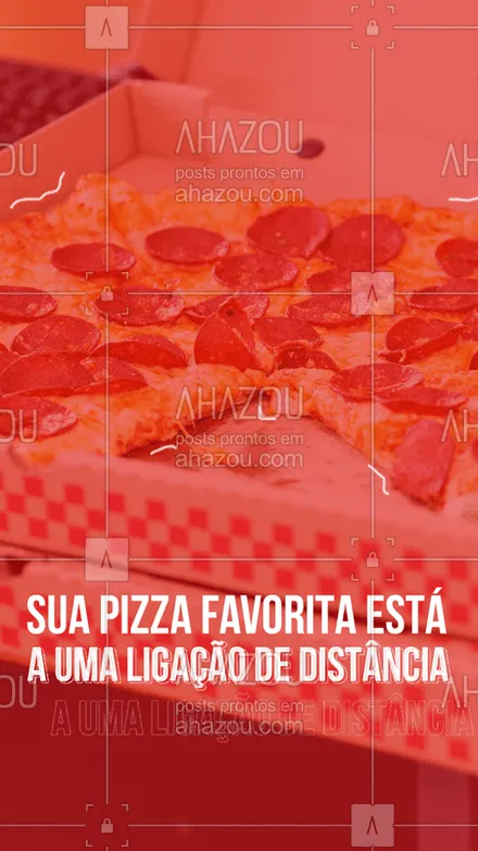 posts, legendas e frases de pizzaria para whatsapp, instagram e facebook: Já pensou que em poucos minutos você pode ter a sua pizza favorita em mãos? Basta ligar, escolher o seu sabor e  esperar a campanhia tocar!
#ahazou #pizza #delivery