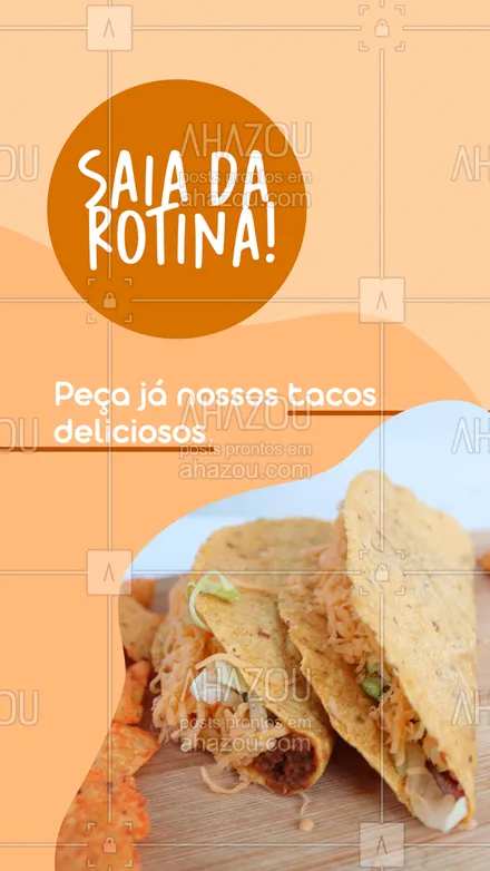 posts, legendas e frases de cozinha mexicana para whatsapp, instagram e facebook: Quem come nossos tacos garante um dia mais tranquilo e alegre! Entre em contato e peça já os seus tacos. 😋🌮 #ahazoutaste #comidamexicana  #cozinhamexicana  #vivamexico #tacos