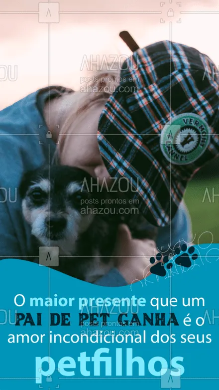 posts, legendas e frases de assuntos variados de Pets para whatsapp, instagram e facebook: Quem aí é papai de pet? ???? 
#PaidePet #AhazouPet #pets #AmorIncondicional