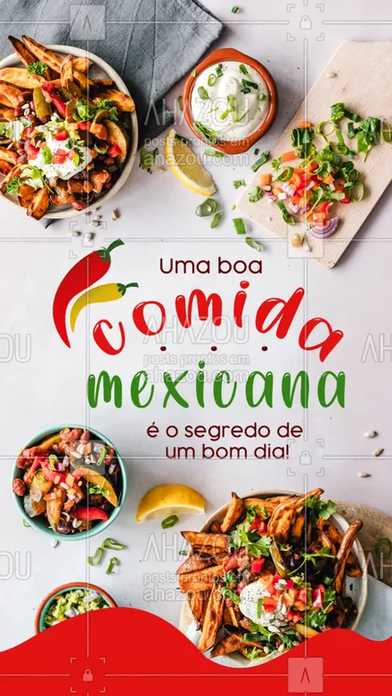 posts, legendas e frases de cozinha mexicana para whatsapp, instagram e facebook: Experimente nossos saborosos pratos mexicanos! Entre em contato e faça seu pedido. #ahazoutaste #comidamexicana  #cozinhamexicana  #nachos  #texmex  #vivamexico 