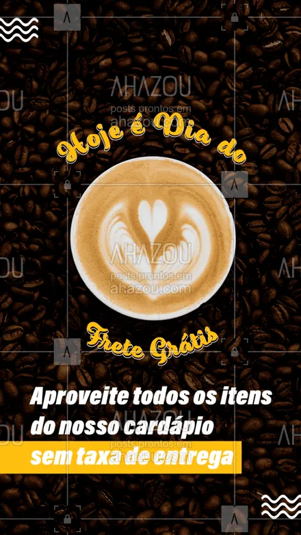 posts, legendas e frases de cafés para whatsapp, instagram e facebook: Melhor que tomar seu café favorito é só fazer isso sem se preocupar com a entrega!  #ahazoutaste  #cafeteria #café #coffee #barista #coffeelife