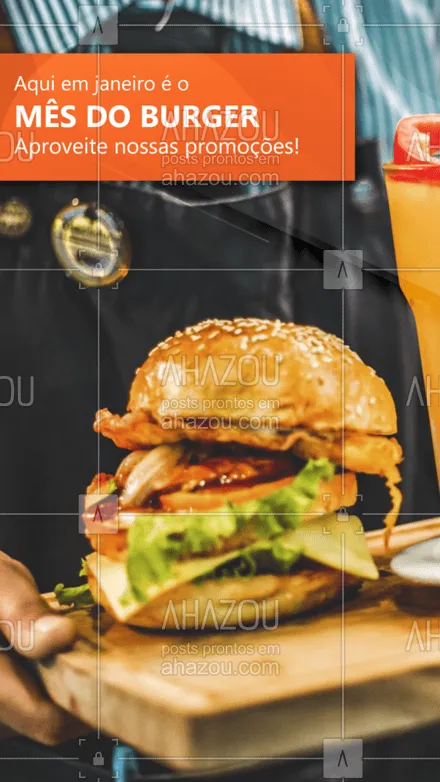 posts, legendas e frases de hamburguer para whatsapp, instagram e facebook: É promoção que você quer? Então aproveite os nossos preços especiais para vocês aproveitarem durante todo o mês. #hamburguer #burger #ahazouhamburguer #promocao #janeiro #mesdepromocoes