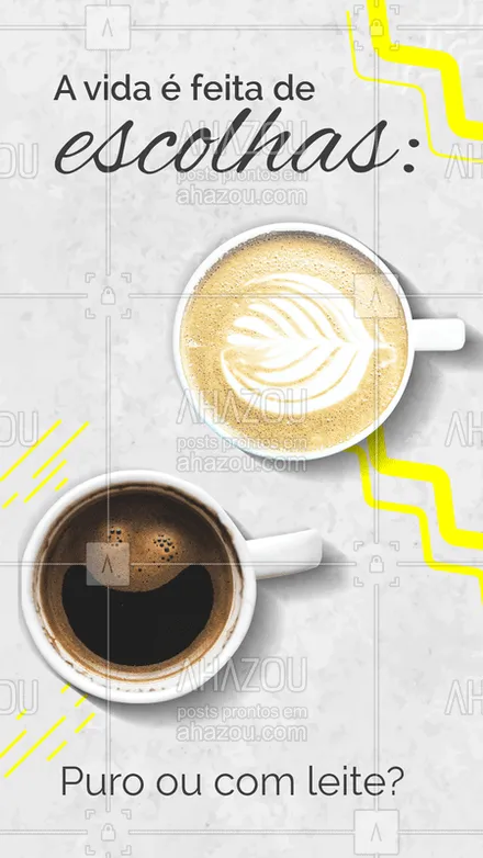 posts, legendas e frases de cafés para whatsapp, instagram e facebook: Qual é a sua escolha? ? #cafe #ahazoutaste #cafeteria
