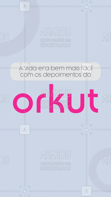 posts, legendas e frases de posts para todos para whatsapp, instagram e facebook: Ai que saudade de receber ou postar depoimentos nos perfis dos amigos. A vida era bem mais fácil com Orkut. #ahazou #engraçado #orkut #frasesengraçada #nostalgia #frases