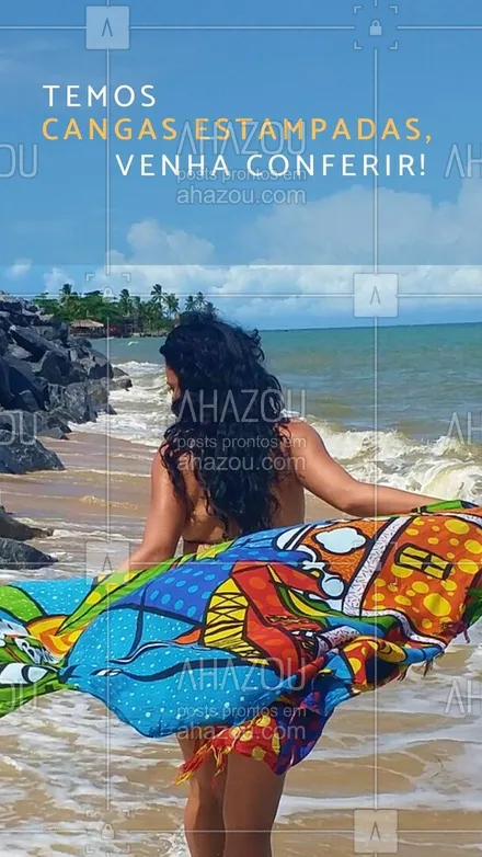 posts, legendas e frases de moda praia para whatsapp, instagram e facebook: Coleção preparada especialmente para você apaixonada por estampa! #AhazouFashion #beach  #fashion  #moda  #modapraia  #praia 